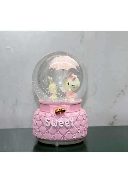 Hello Kitty Işıklı Müzikli Kar Küresi Orta Boy ALK3042 - FKU6428-6611