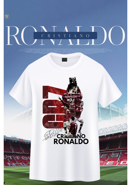 Forma Cr7 Ronaldo Poster Baskılı Unisex T-Shirt/tişört - Tüm Yaş Grupları