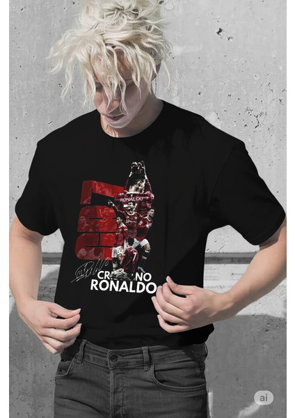 Forma Cr7 Ronaldo Poster Baskılı Unisex T-Shirt/tişört - Tüm Yaş Grupları fiyatları