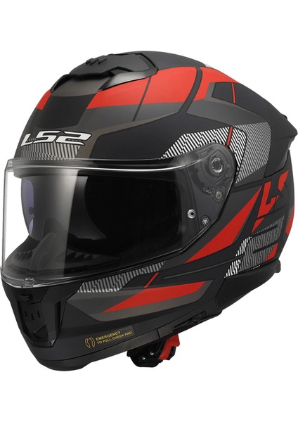 Stream 2 Road Mat Siyah-Tıtanıum-Kırmızı Kask