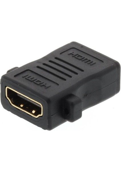 Panel Tipi Vidalı HDMI Dişi Dişi Uzatma Adaptörü - 4K Destekli Altın Uçlu