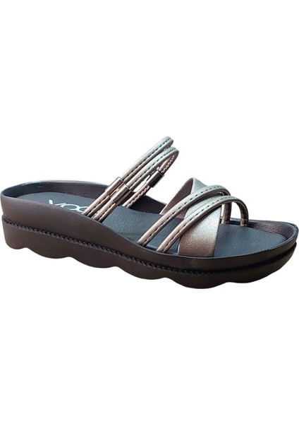 1707 Platin Cilt Comfort Casual Anatomik Günlük Rahat Terlik