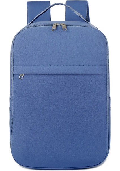 Business Laptop Sırt Çantası - Büyük Kapasiteli Kısa Gezi Renkli Seyahat Çantası (Modern Minimalist Tasarım, Kısa Gezi) -Tan Renk: Mavi (Yurt Dışından)