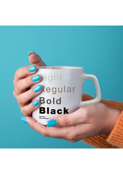 Grafiker Tasarımlı Helvetica Kupa 7,5cm