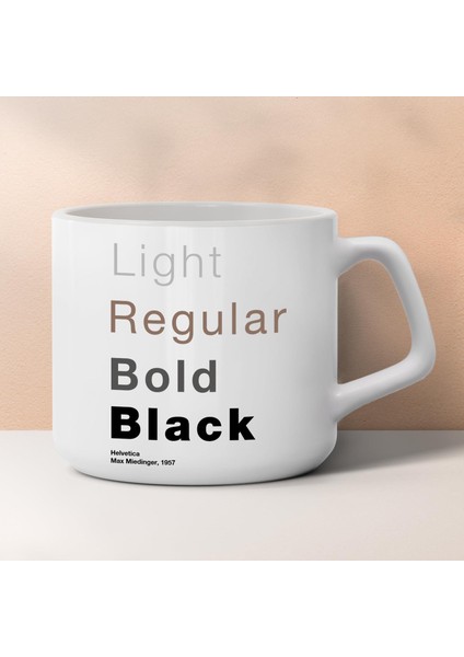 Grafiker Tasarımlı Helvetica Kupa 7,5cm fiyatları
