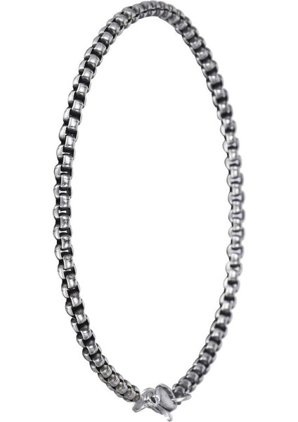 Yuvarlak Kibar Erkek Çelik Zincir Bileklik 4mm 21CM eck07b fiyatları