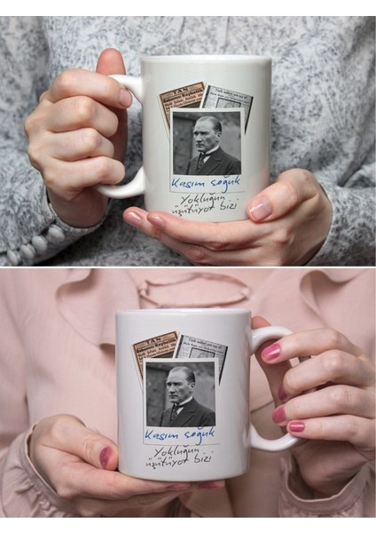 Atatürk Baskılı Kupa Bardak – Mustafa Kemal Atatürk Temalı Seramik Hediyelik