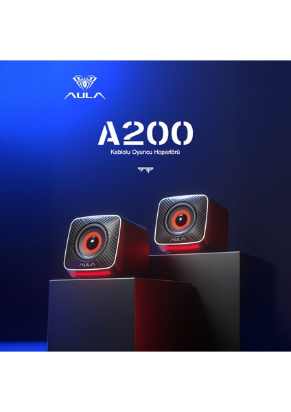 A200 Rgb Işıklı Masaüstü Gaming 3.5mm Jack Bilgisayar Pc Hoparlörü fiyatları
