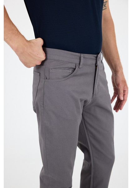 Erkek Regular Fit Gabardin %98 Pamuk %2 Elastan Rahat Günlük Klasik Düz Kesim Pantolon 1162