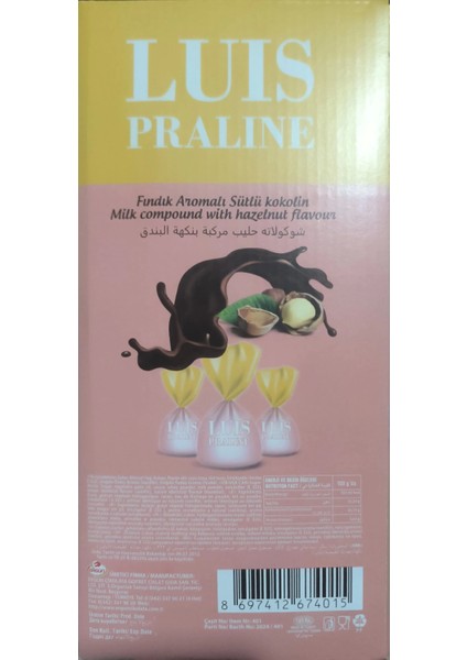Fındık Aromalı Sütlü Kokolin Çikolatalı Şeker 2 kg modelleri
