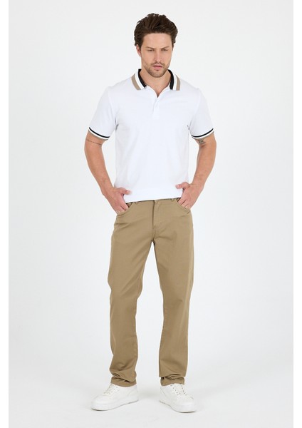 Erkek Regular Fit Gabardin %98 Pamuk %2 Elastan Rahat Günlük Klasik Düz Kesim Pantolon 1162