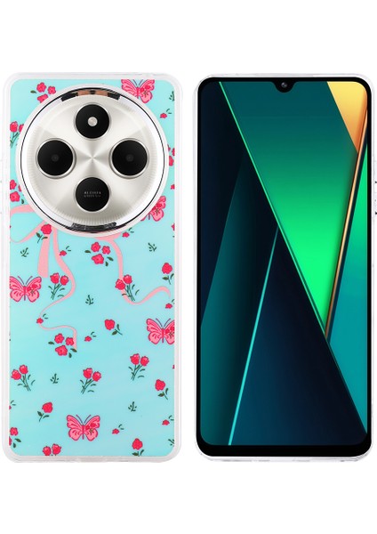 Xiaomi Poco C75 Kılıf Hadra Lüx Desenli Kapak