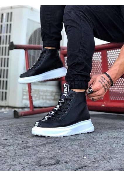 HS03 Siyah Casual Erkek Yarım Bilek Bot