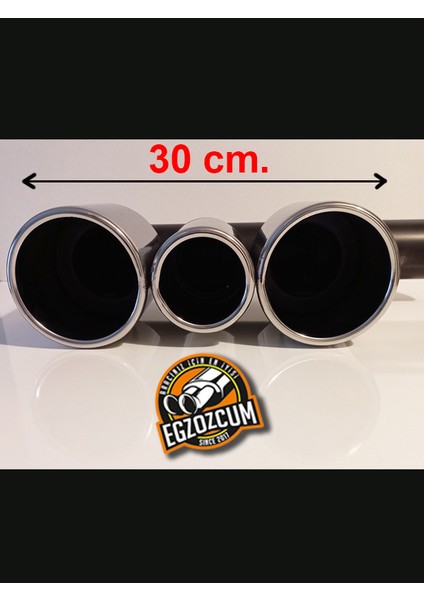 Honda Type-R krom paslanmaz 3 lü egzoz çıkışı Honda eksoz ucu fiyatları