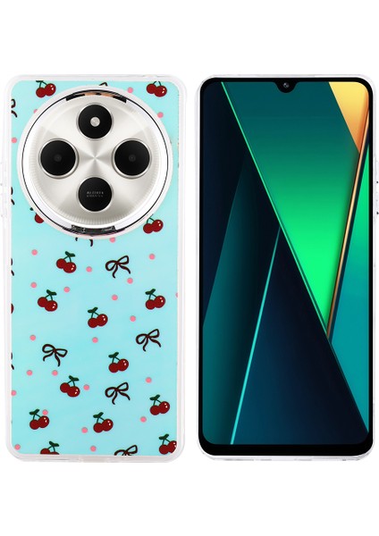 Xiaomi Poco C75 Kılıf Hadra Lüx Desenli Kapak