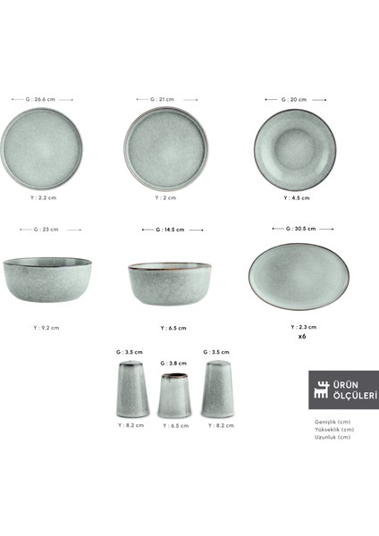 Earth Collection Skal 55 Parça 12 Kişilik Yemek Takımı fiyatları
