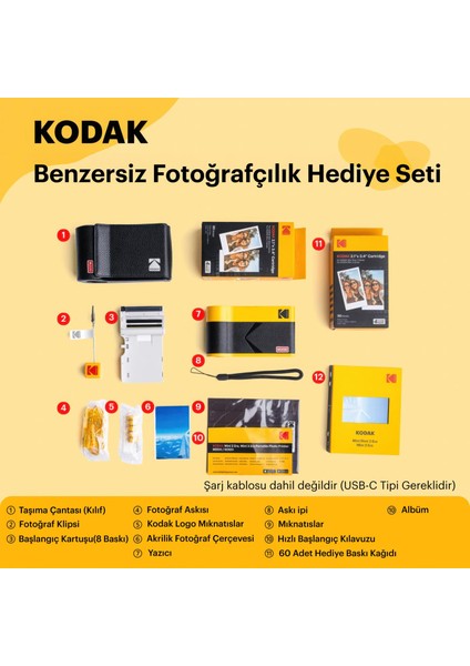 Mini 2 Era Sarı 2.1x3.4 + 60 Yaprak + Aksesuar Kiti fiyatları