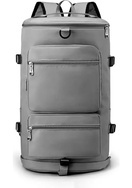 Açık Seyahat Su Geçirmez Sırt Çantası Tek Omuz Yüzme Paketi Büyük Kapasite Seyahat Çantası Ayakkabı ile Ayakta Fitness Sırt Çantaları Renk: Gri (Yurt Dışından)