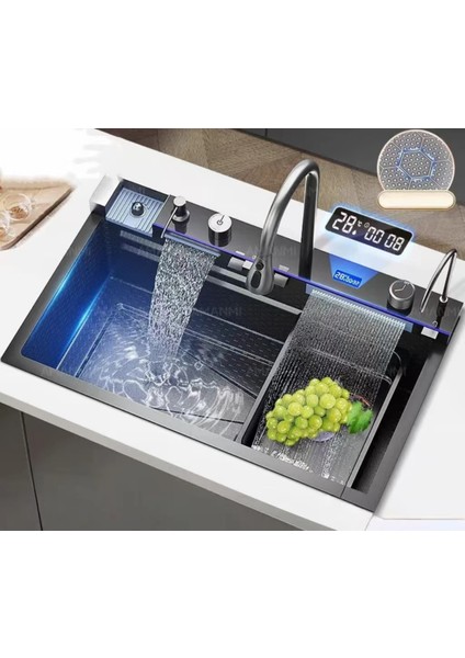 Elektronik 9 Fonksiyonlu Lüx Akıllı Eviye Seti (4 Mm evye)