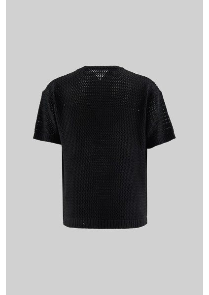 Mchnst Knıt Tıger Detaıled Tee Black modelleri