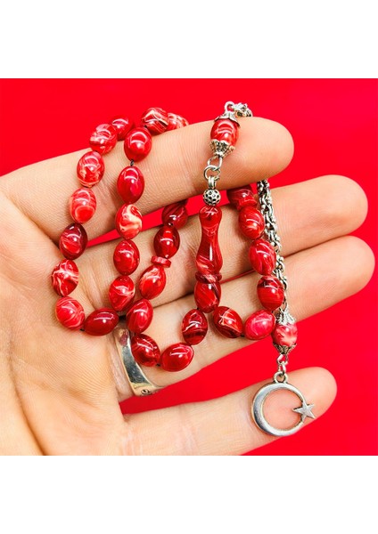 Bol Hareli Mini Sıkma Ateş Kehribar Tesbih fiyatları