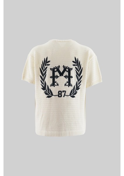 Mchnst Knıt College Style Tee Ecru