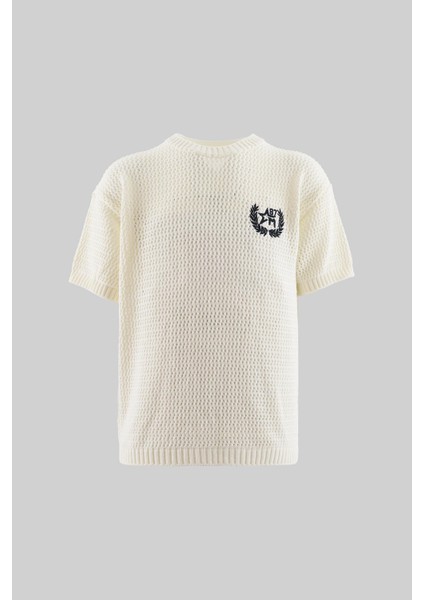 Mchnst Knıt College Style Tee Ecru