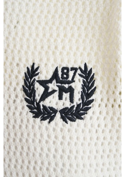 Mchnst Knıt College Style Tee Ecru
