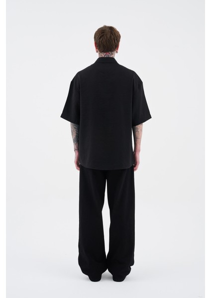 Erkek Basic Tencel Siyah Gömlek indirimleri