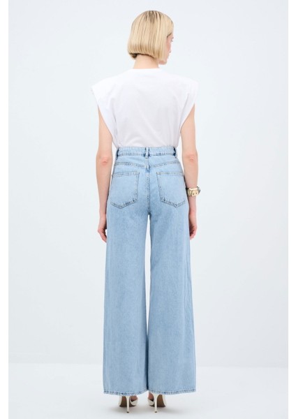 Bol Paça Denim Pantolon Mavi 15345002002