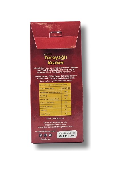 Çörek Otlu Tereyağlı Kraker (12+ Ay)