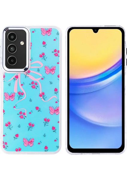 Samsung Galaxy A15 Kılıf Hadra Figürlü Silikon Kelebek