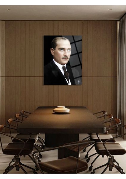 Atatürk Cam Tablo - Cam Tablolar - Atatürk Tablo - Atatürk Portresi - Atatürk Tablosu - ATA046