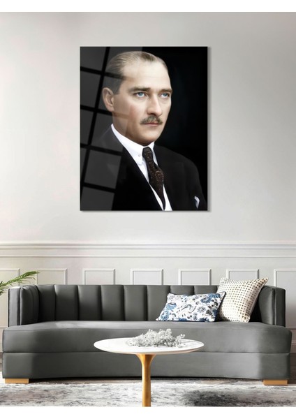 Atatürk Cam Tablo - Cam Tablolar - Atatürk Tablo - Atatürk Portresi - Atatürk Tablosu - ATA046