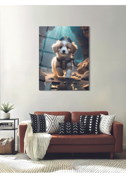 Sevimli Asker Köpeği Cam Tablo - MOD095 fırsatları