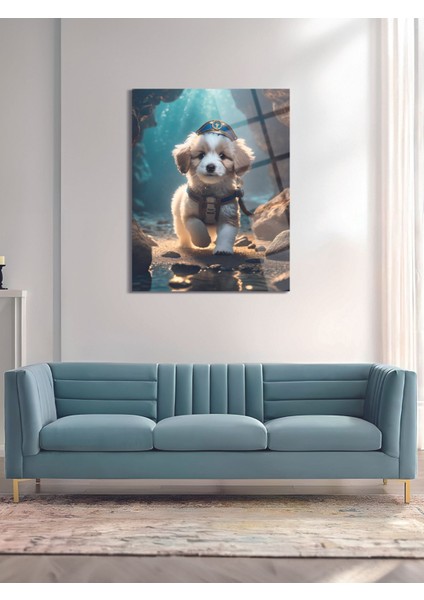 Sevimli Asker Köpeği Cam Tablo - MOD095 indirimleri