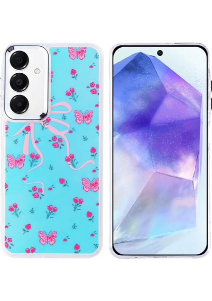 Samsung Galaxy A35 Kılıf Hadra Figürlü Silikon Kelebek