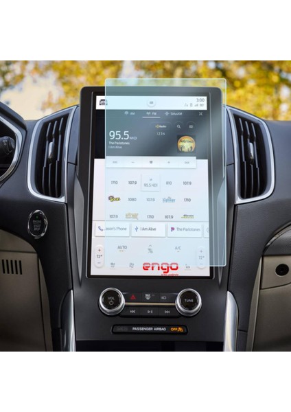 Ford Edge 12 Inç Ekran Koruyucu Multimedya Parlak Nano