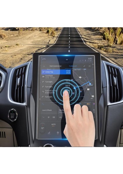 Ford Edge 12 Inç Ekran Koruyucu Multimedya Parlak Nano modelleri