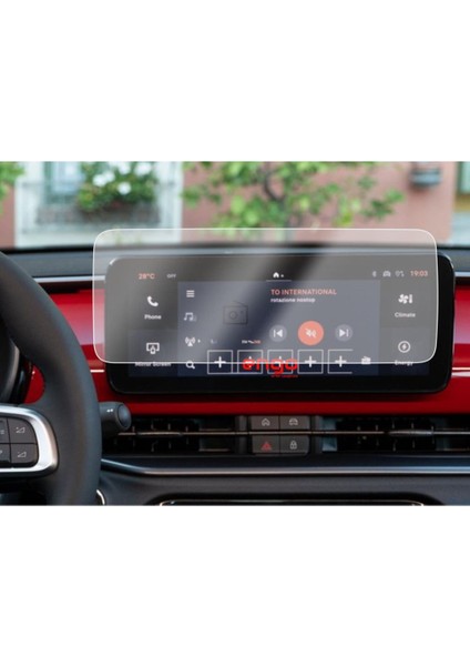 Fiat 600 10 Inç Mat Ekran Koruyucu Multimedya Şeffaf Yansımayı Önler