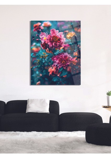 Büyülü Çiçekler Cam Tablo - MOD115