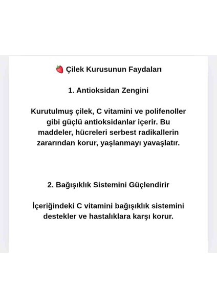 Çilek Kurusu 200 gr