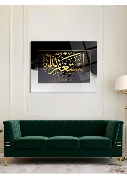 Estagfurullah Yazılı Dini Cam Tablo - Dini Tablolar - Islami Cam Tablo - Islami Tablolar - ISL090 indirimleri