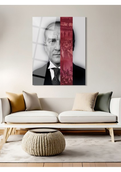 Atatürk Cam Tablo - Cam Tablolar - Atatürk Tablo - Atatürk Portresi - Atatürk Tablosu - ATA019