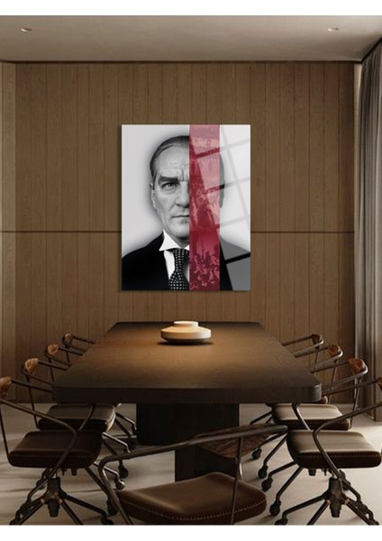 Atatürk Cam Tablo - Cam Tablolar - Atatürk Tablo - Atatürk Portresi - Atatürk Tablosu - ATA019