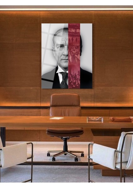 Atatürk Cam Tablo - Cam Tablolar - Atatürk Tablo - Atatürk Portresi - Atatürk Tablosu - ATA019