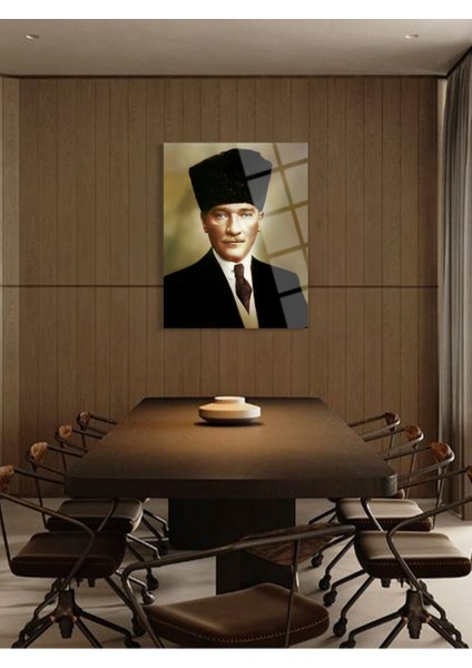 Atatürk Cam Tablo - Cam Tablolar - Atatürk Tablo - Atatürk Portresi - Atatürk Tablosu - ATA100