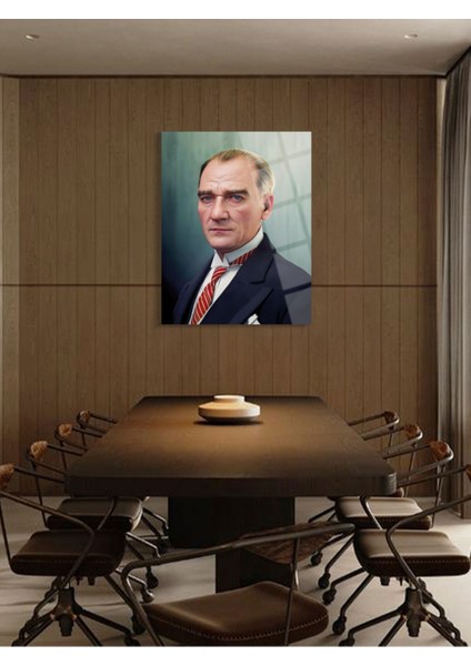 Atatürk Cam Tablo - Cam Tablolar - Atatürk Tablo - Atatürk Portresi - Atatürk Tablosu - ATA050