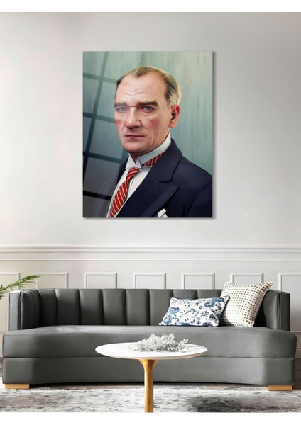 Atatürk Cam Tablo - Cam Tablolar - Atatürk Tablo - Atatürk Portresi - Atatürk Tablosu - ATA050
