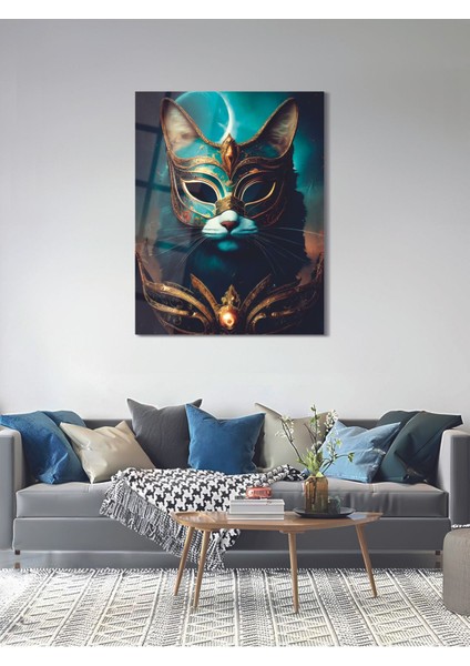 Maskeli Kedi Cam Tablo - MOD048 modelleri